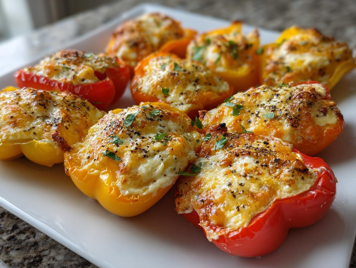 Cheese Stuffed Mini Pepper Protein Bites