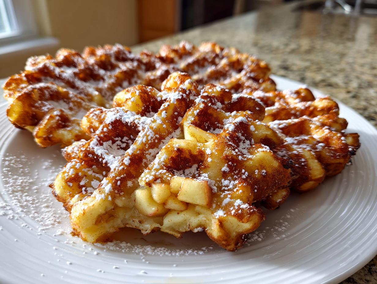 Apple Fritter Waffle Donuts