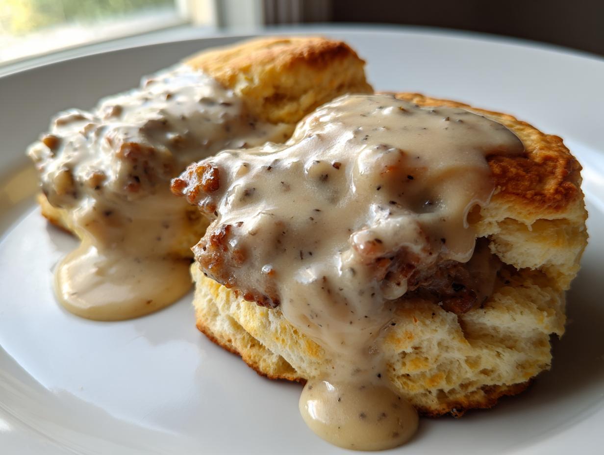 Homemade Biscuits and Gravy Recipe