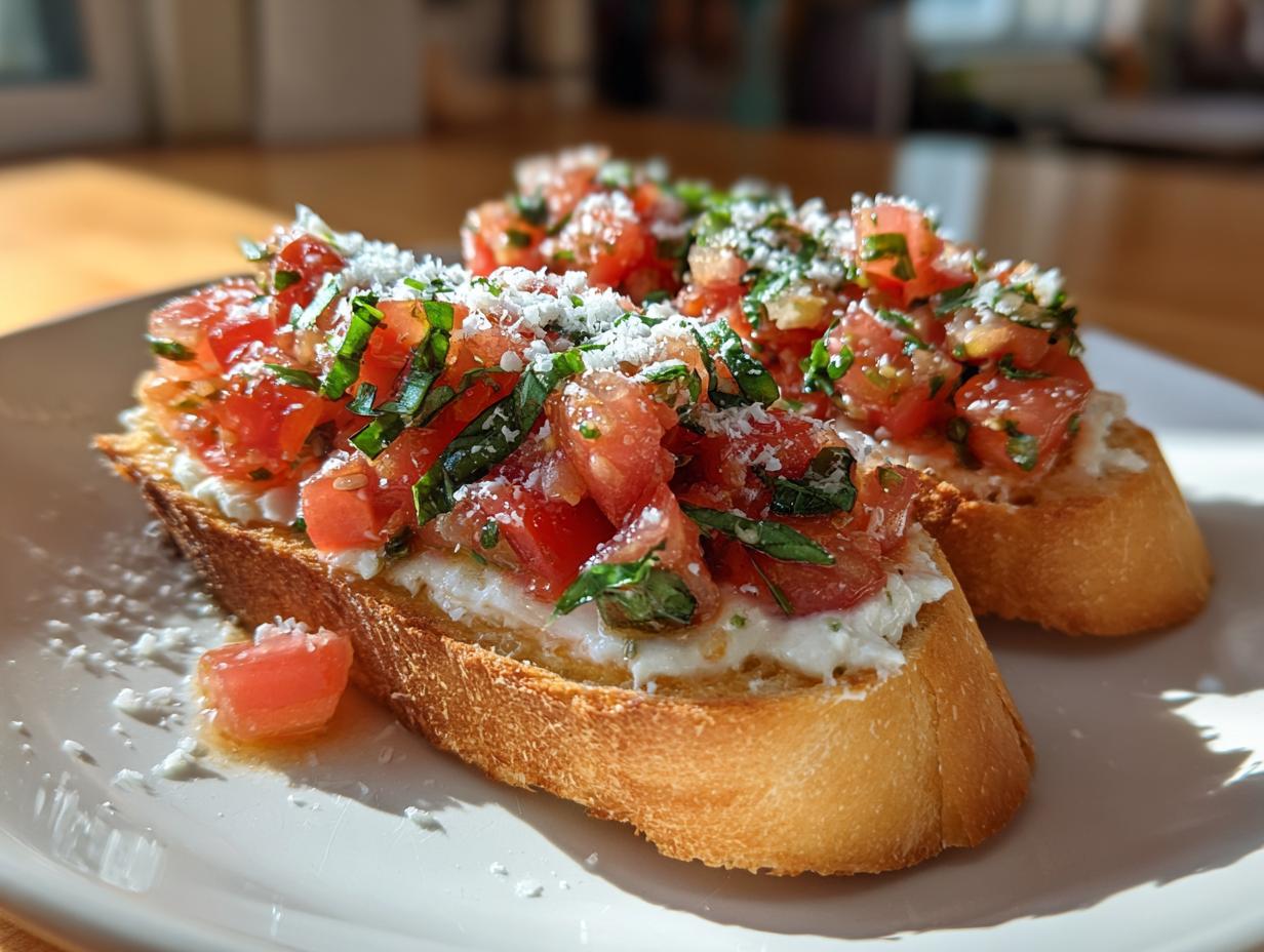 Creamy Bruschetta Dip with Fresh Tomatoes