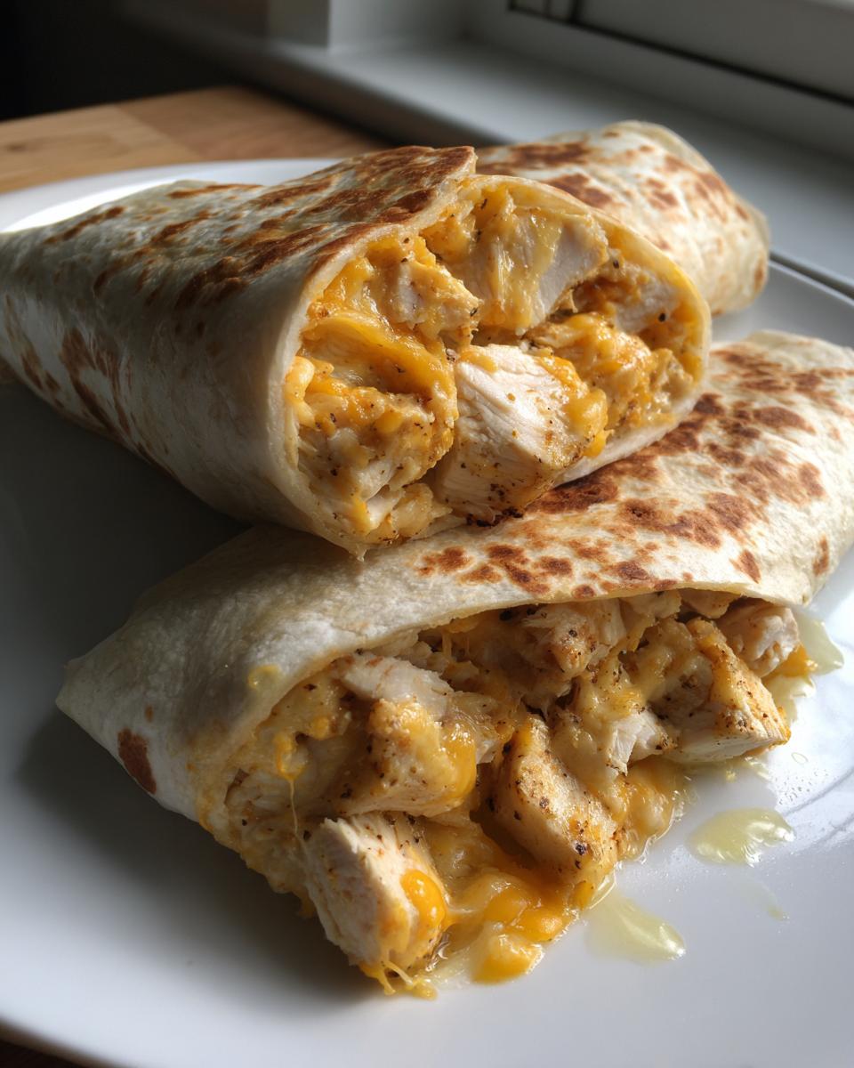 Cheesy Garlic Chicken Wraps - detail 2