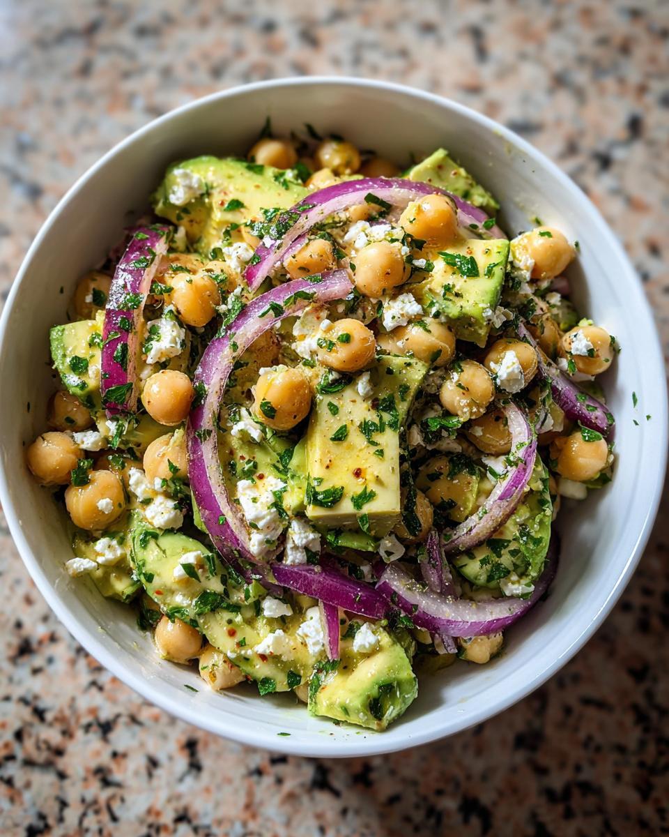 Chickpea Feta Avocado Salad - detail 2