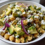 Chickpea Feta Avocado Salad