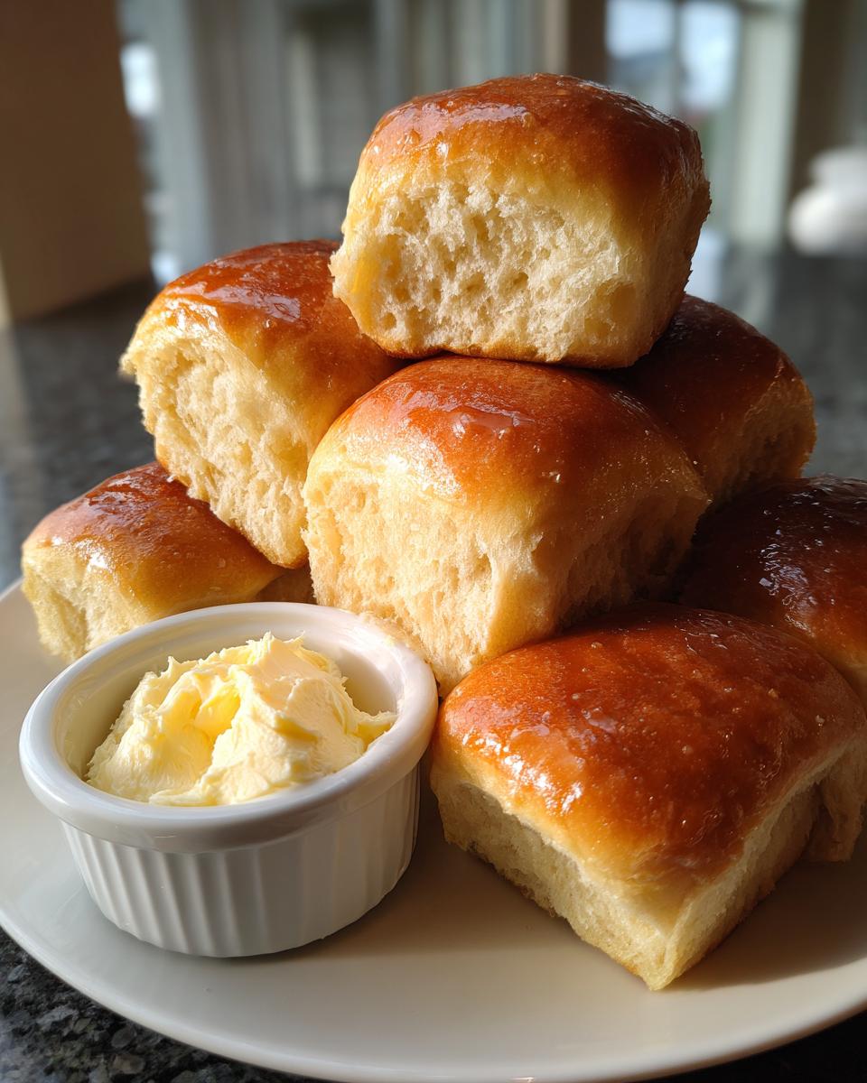 Copycat Texas Roadhouse Rolls with Sweet Butter - detail 1