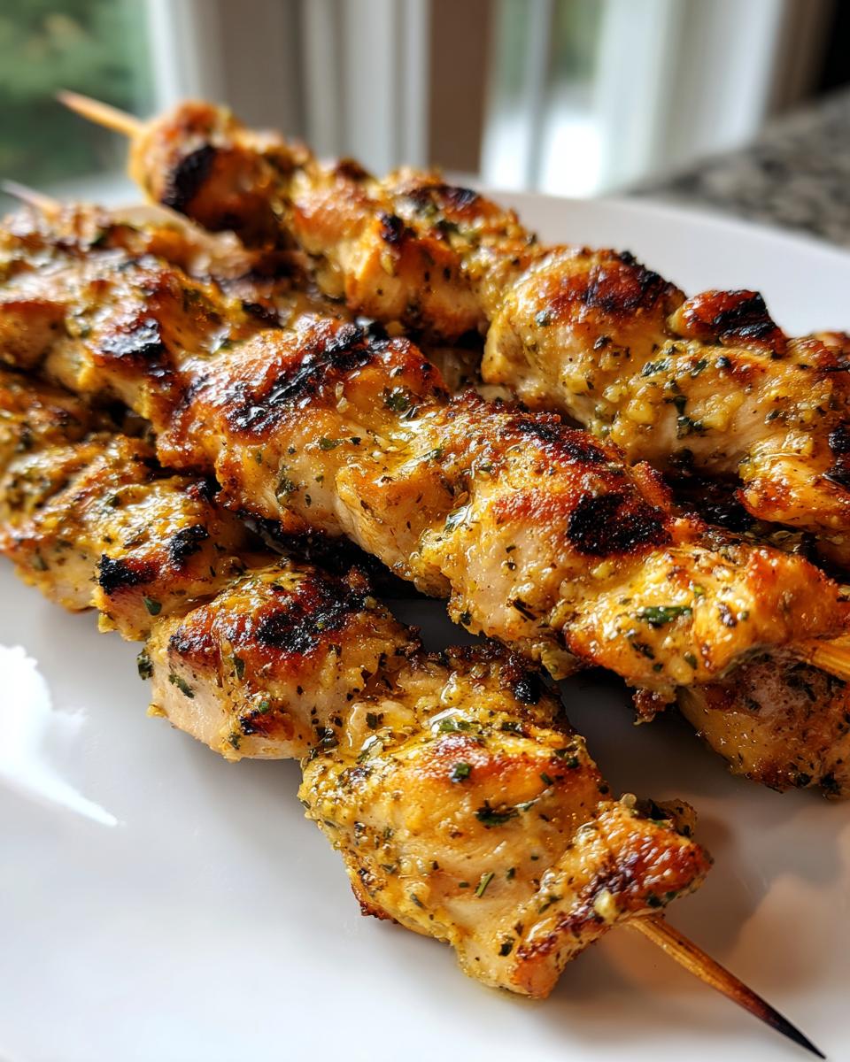 Grilled Ranch Garlic Parmesan Chicken Skewers - detail 2