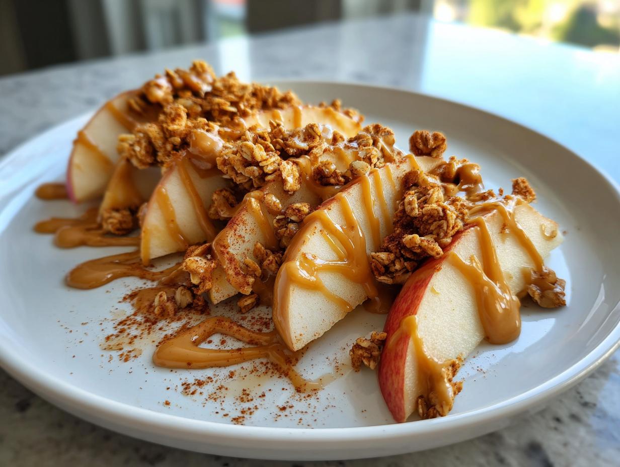 High Protein Apple Bites with Peanut Butter