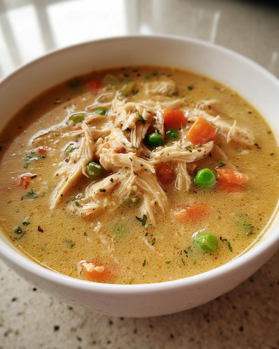 High Protein Chicken Pot Pie Soup - detail 2