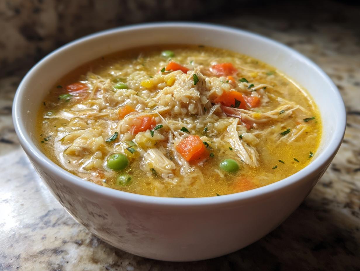 High Protein Chicken Pot Pie Soup