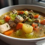High Protein Soup with Chicken and Veggies