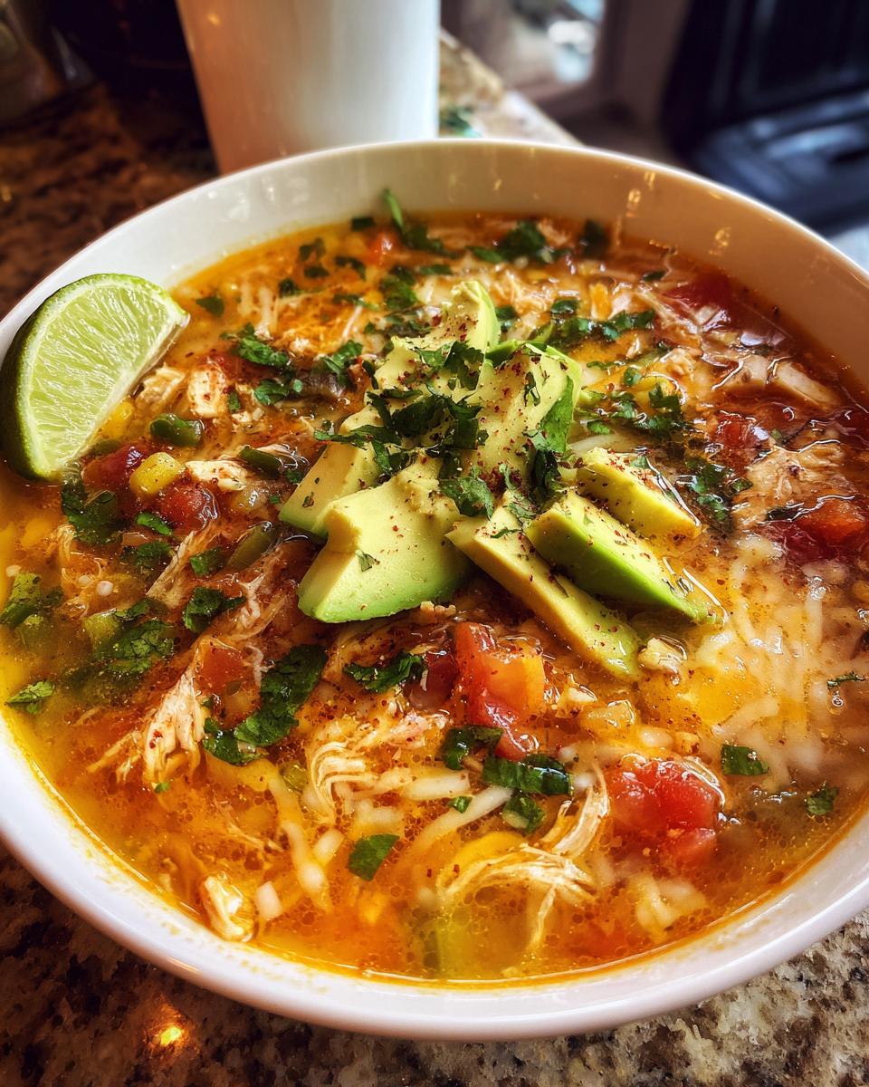 Low Carb Chicken Tortilla Soup - detail 2