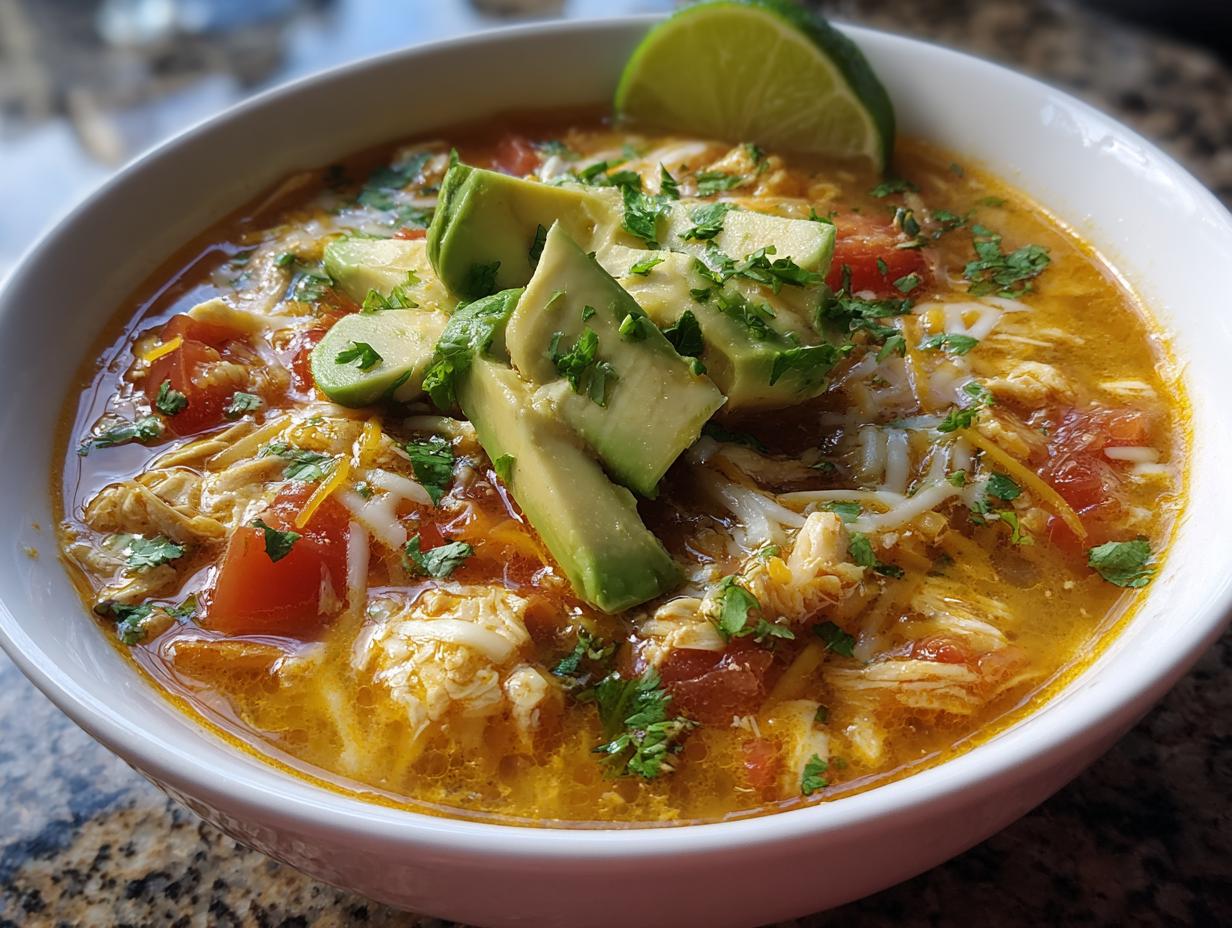 Low Carb Chicken Tortilla Soup