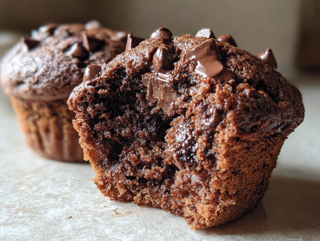 Sour Cream Double Chocolate Muffins