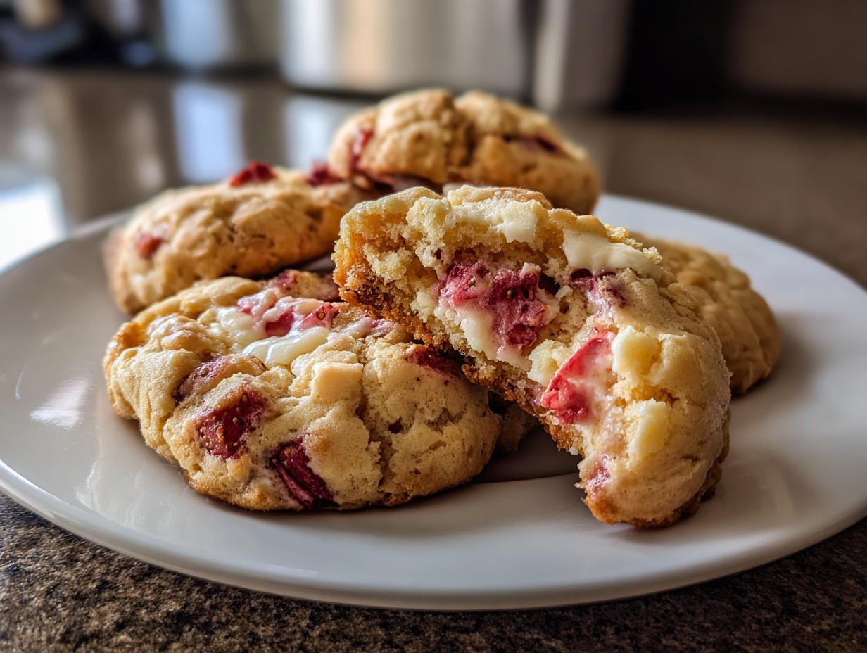 Strawberry Cheesecake Cookies