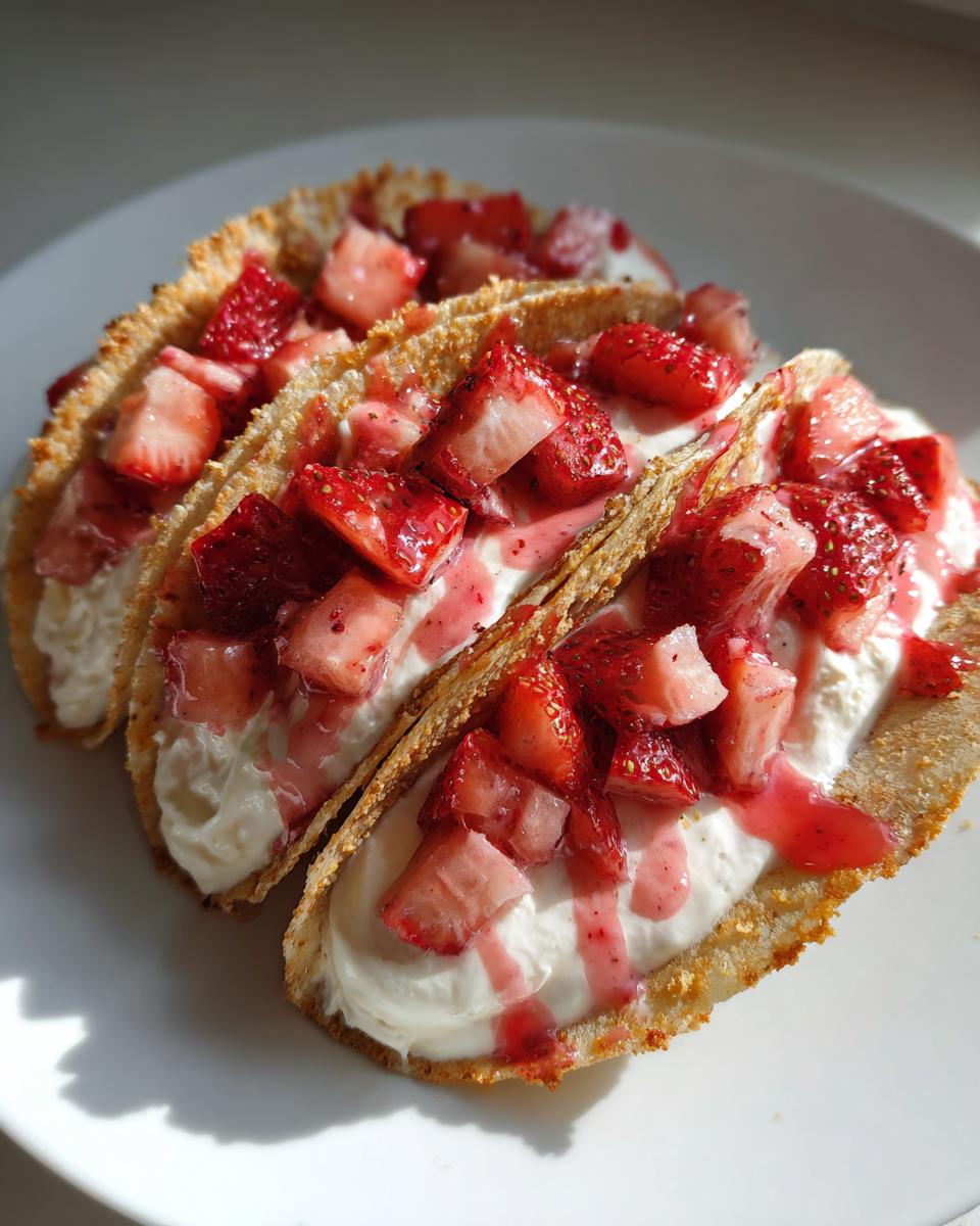 Strawberry Crunch Cheesecake Tacos - detail 2
