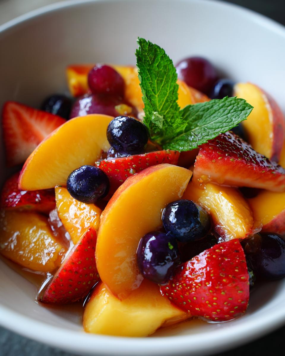 Summer Peach Fruit Salad - detail 2