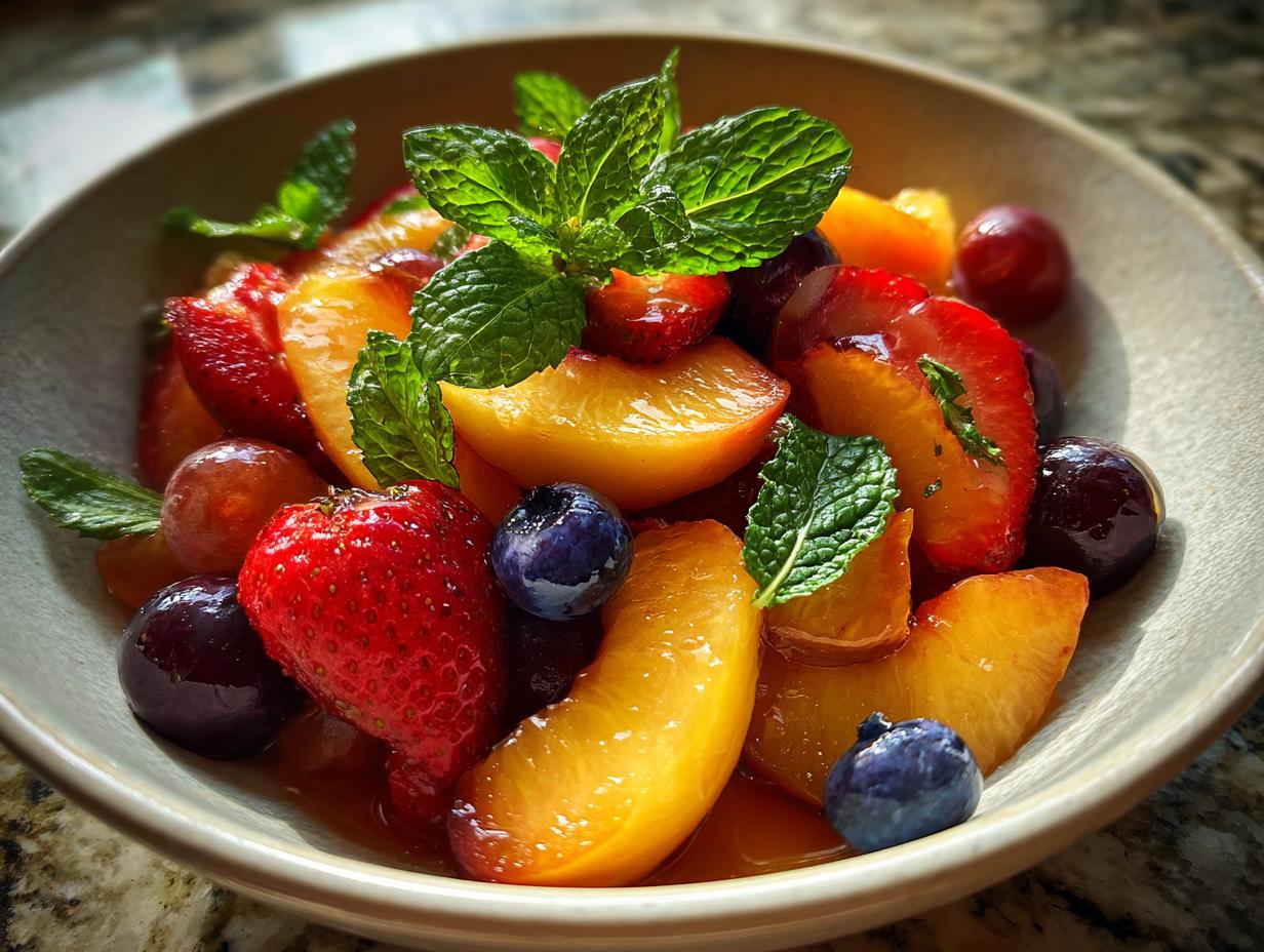 Summer Peach Fruit Salad