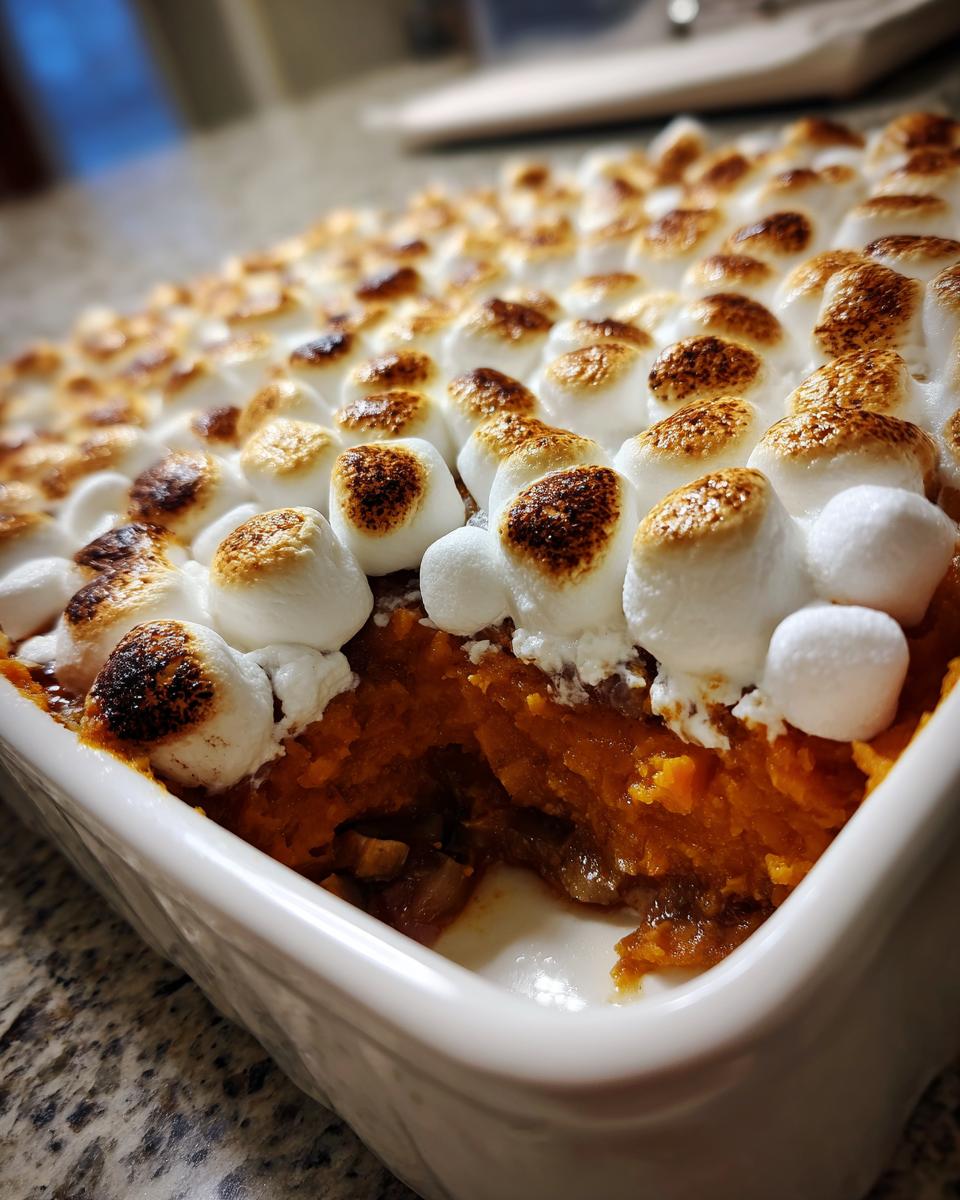 Sweet Potato Casserole with Marshmallows - detail 2