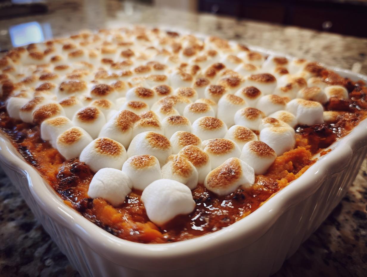 Sweet Potato Casserole with Marshmallows