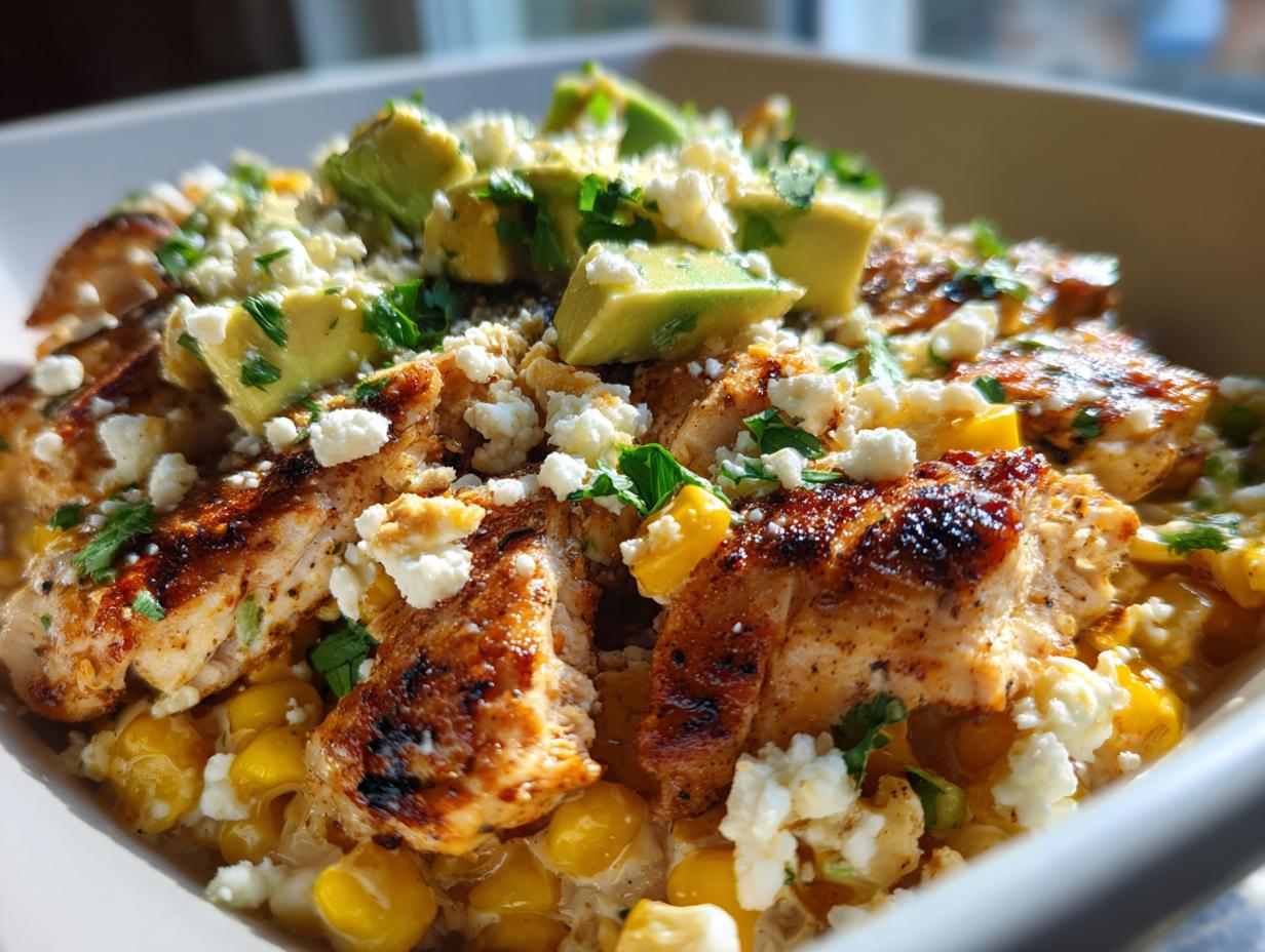 Street Corn Chicken Bowl with Avocado