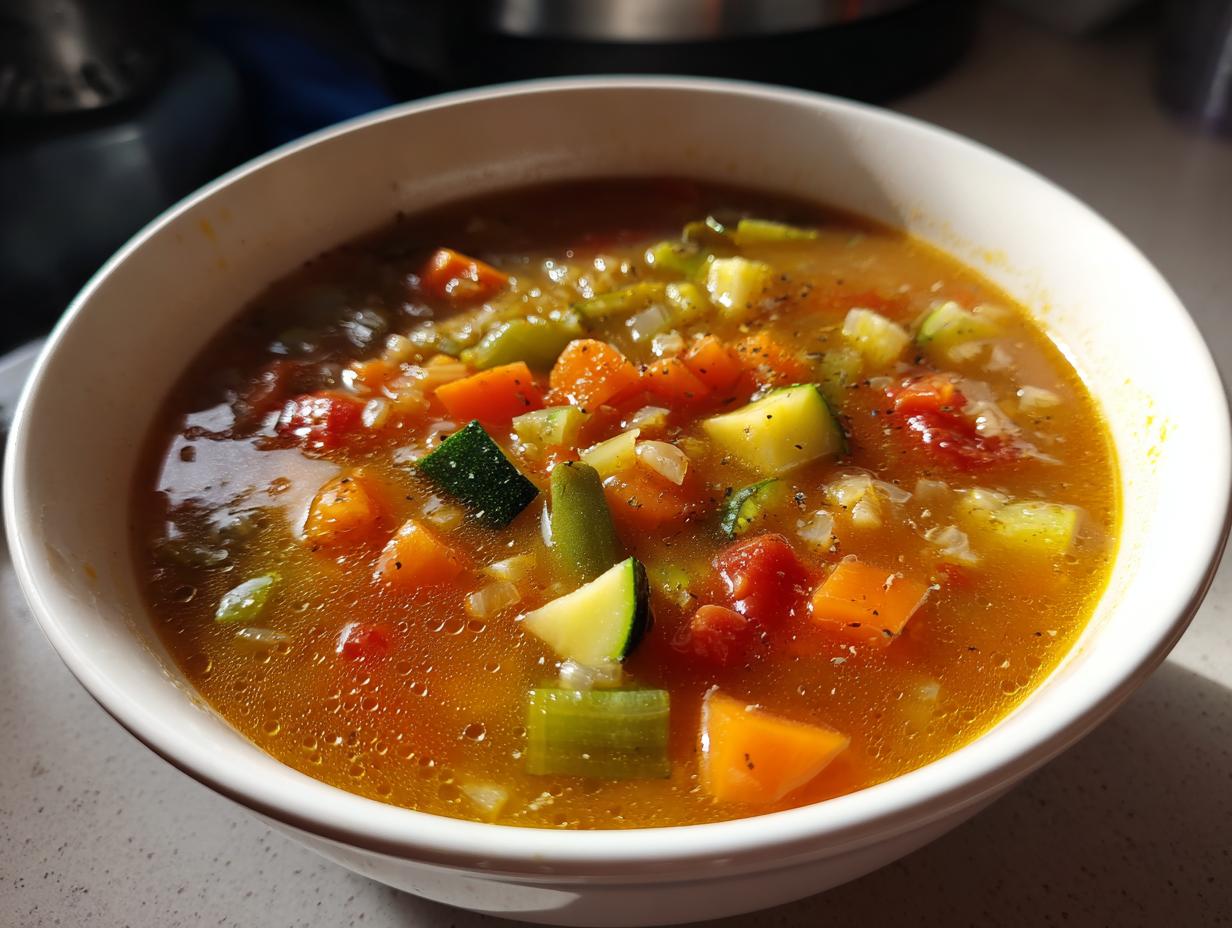 Hearty Vegetable Soup with Fresh Herbs