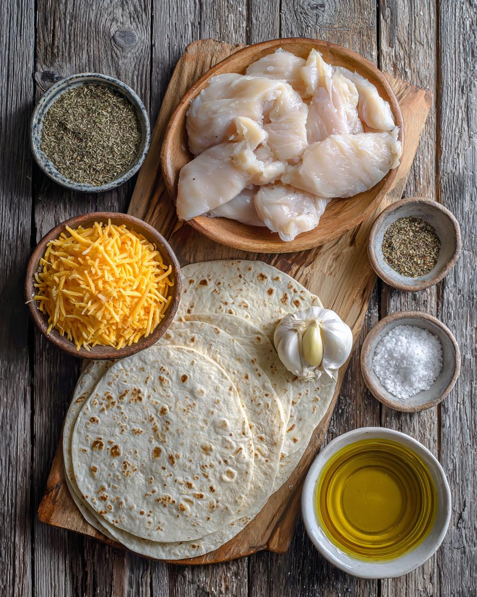 Cheesy Garlic Chicken Wraps - detail 1