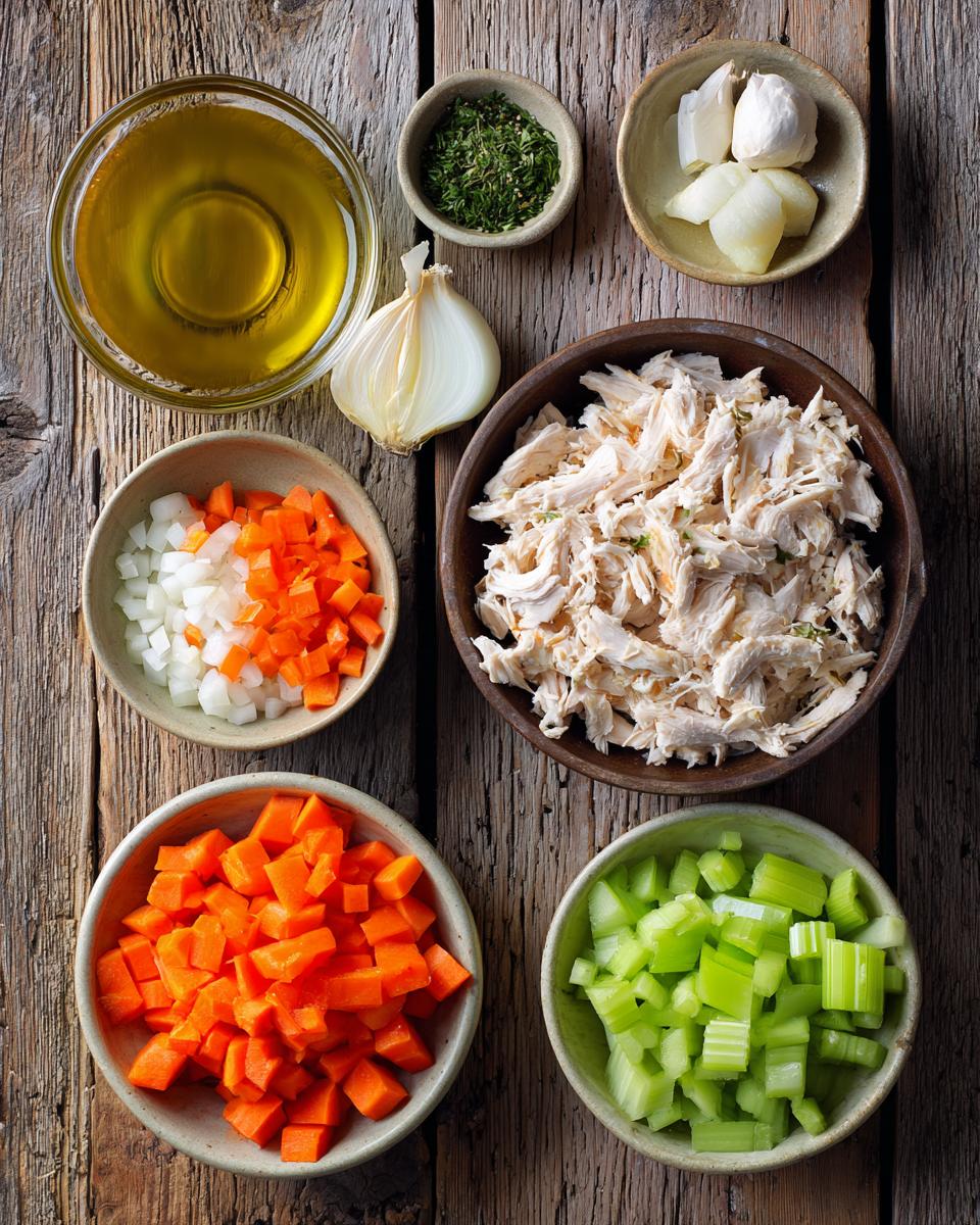 High Protein Chicken Pot Pie Soup - detail 1