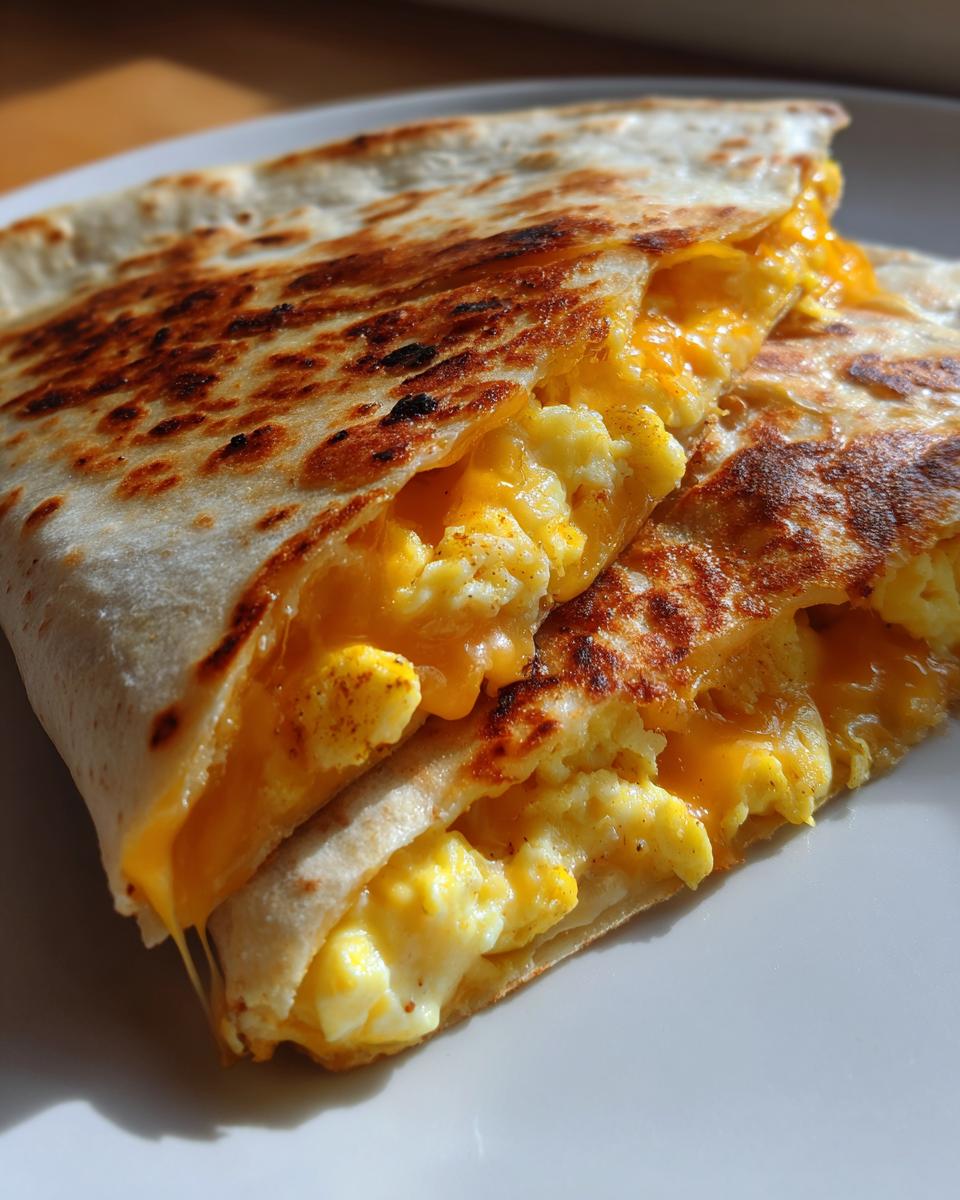 Breakfast Quesadilla with Eggs and Cheese - detail 2