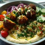 Mediterranean Breakfast Bowl with Hummus and Falafel