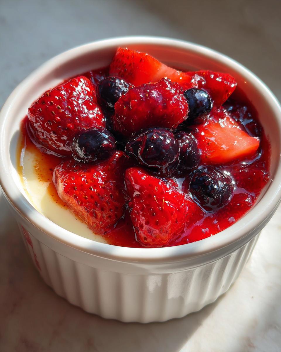 Panna Cotta with Berry Compote - detail 2
