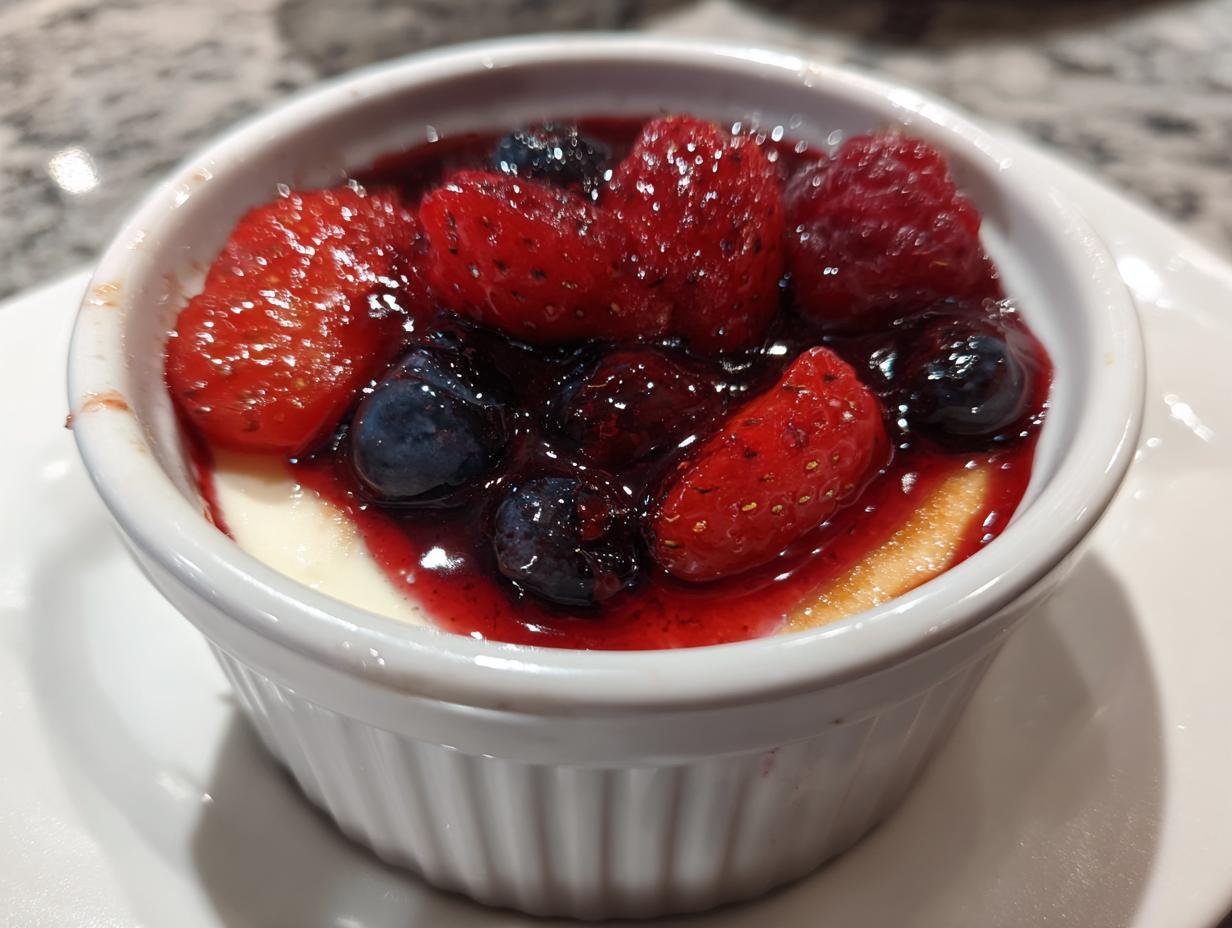 Panna Cotta with Berry Compote