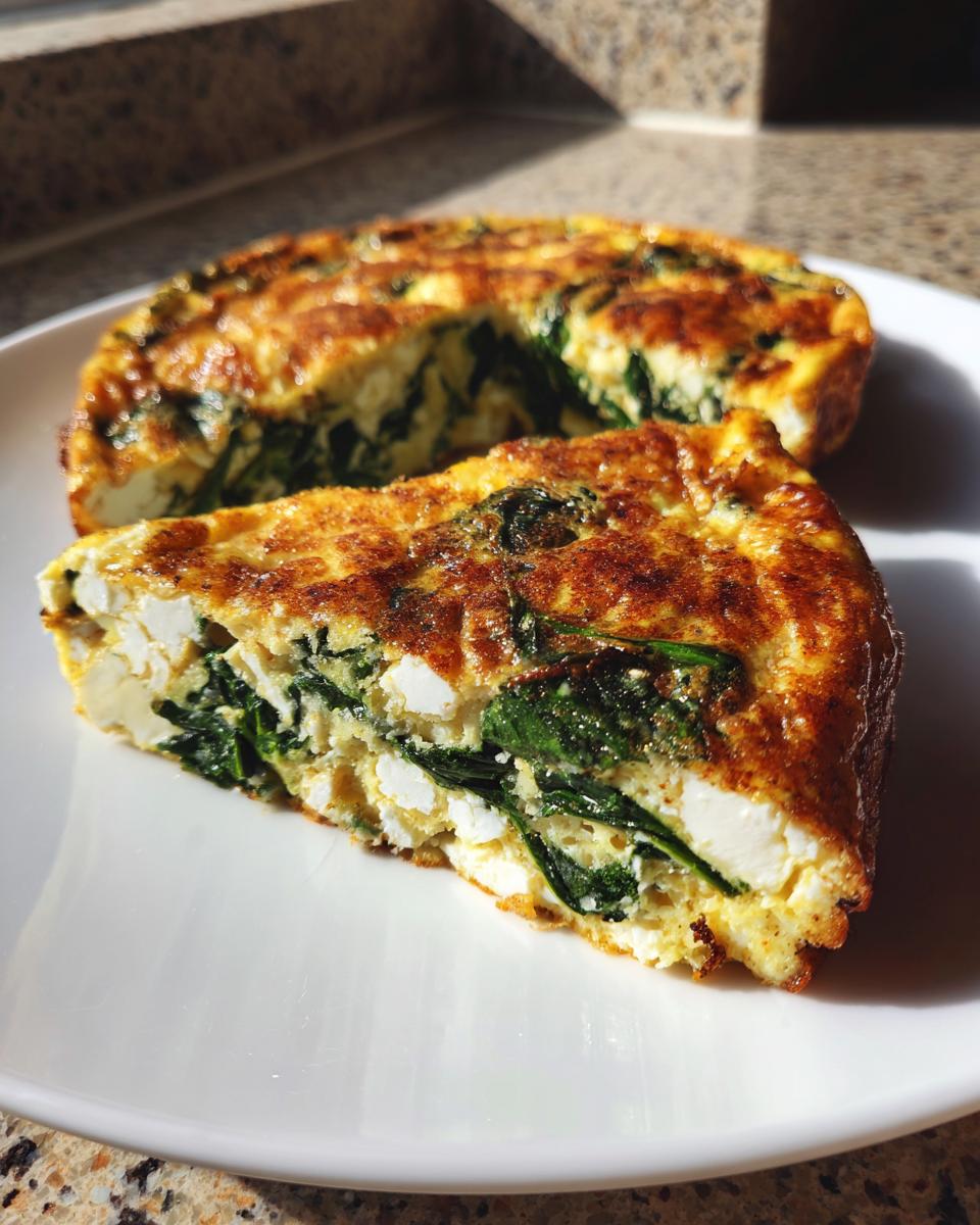 Savory Spinach and Feta Frittata - detail 2