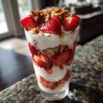 Strawberry Parfait with Layered Cream