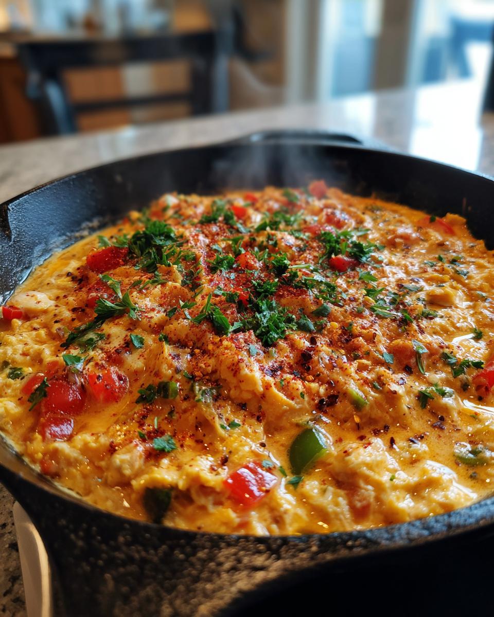 Turkish Menemen (Scrambled Eggs with Vegetables) - detail 2