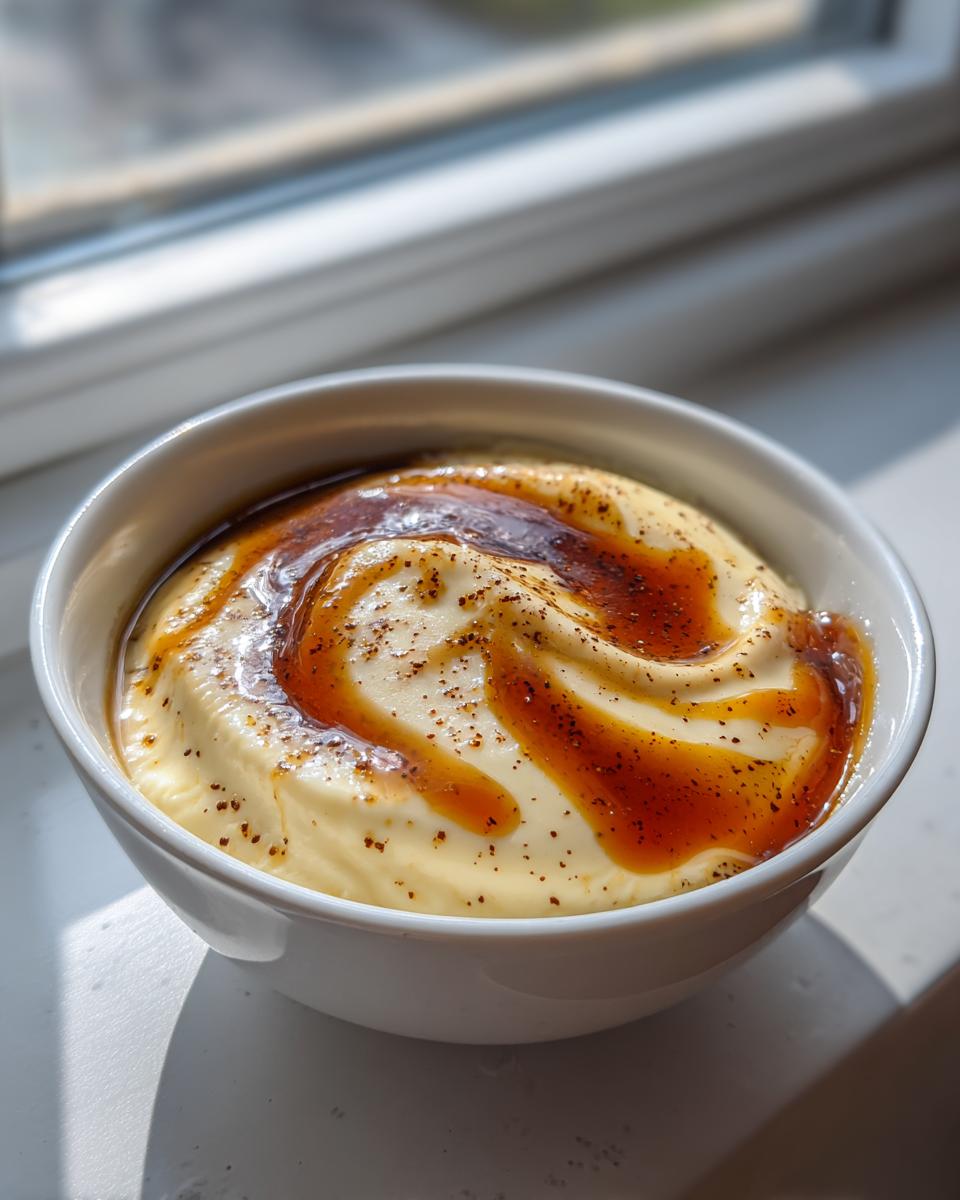 Vanilla Bean Custard with Caramel Sauce - detail 2
