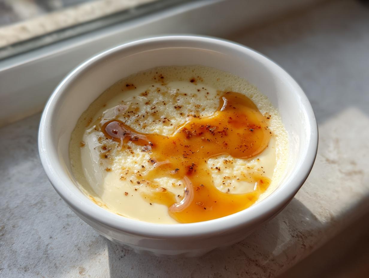 Vanilla Bean Custard with Caramel Sauce