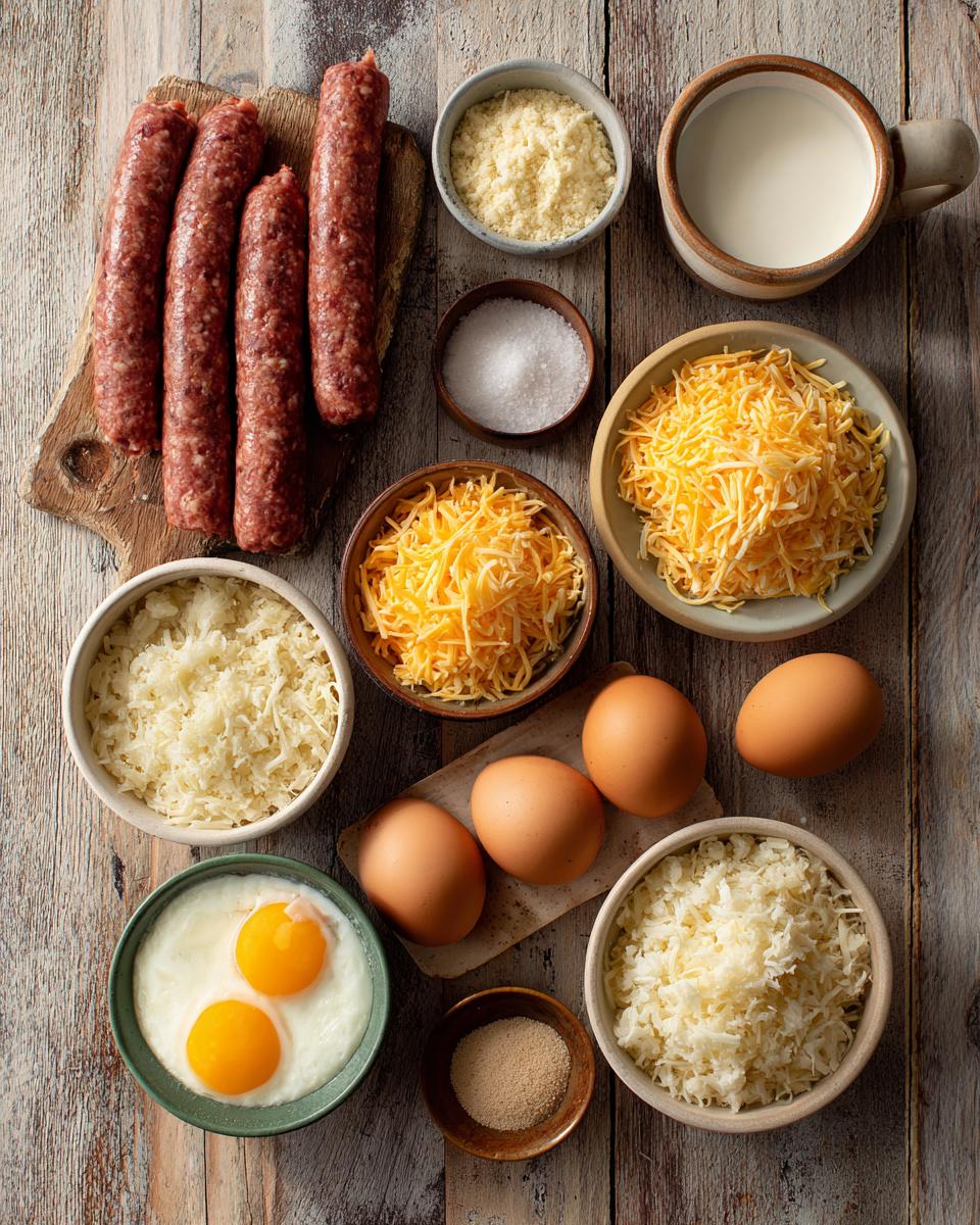 Breakfast Casserole with Turkey Sausage and Hash Browns - detail 1