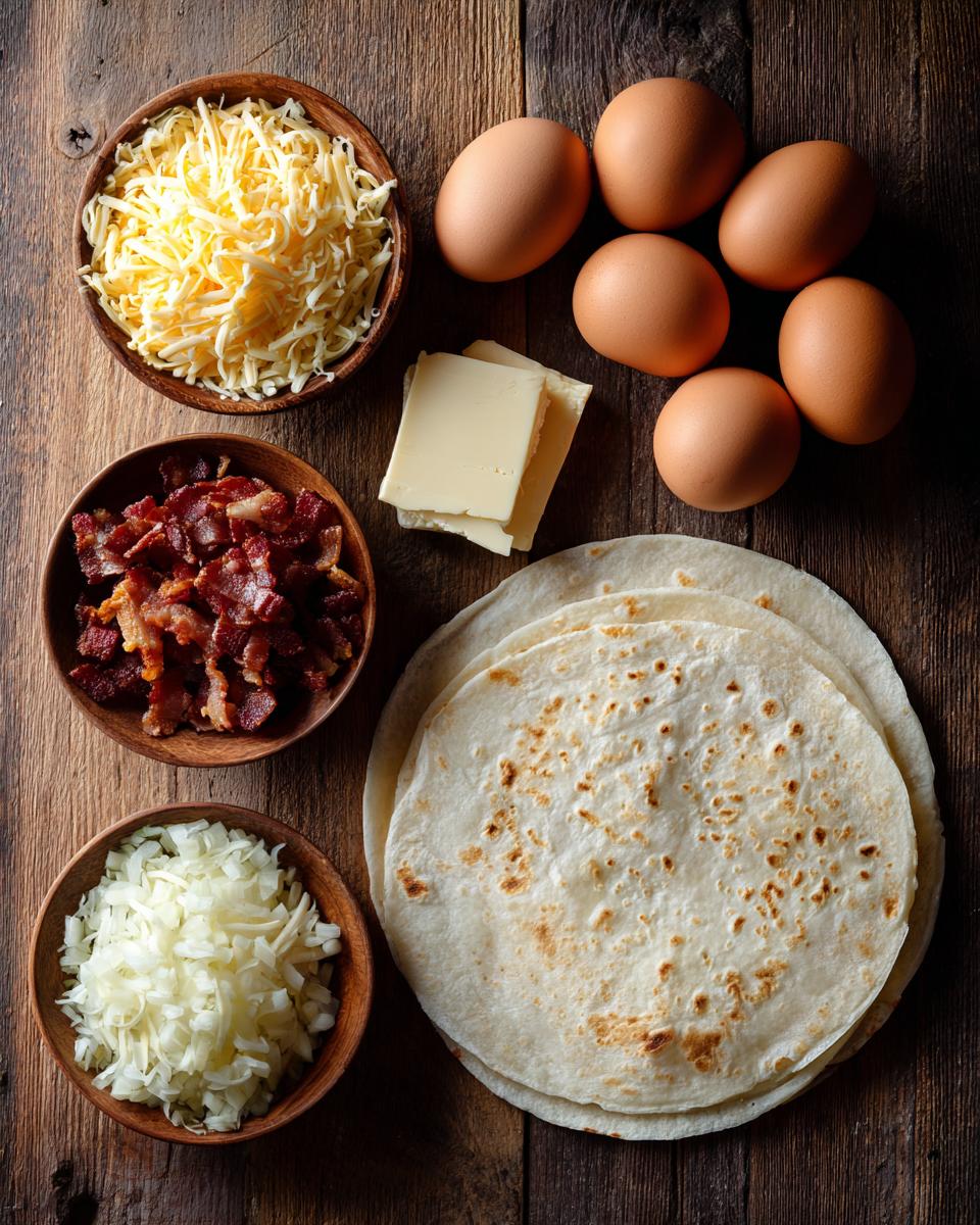 Breakfast Quesadilla with Eggs and Cheese - detail 1