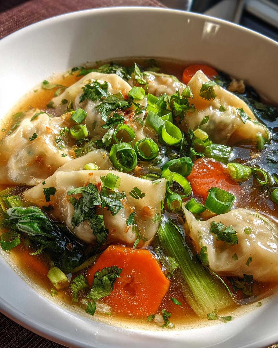 Asian Potsticker Soup - detail 2