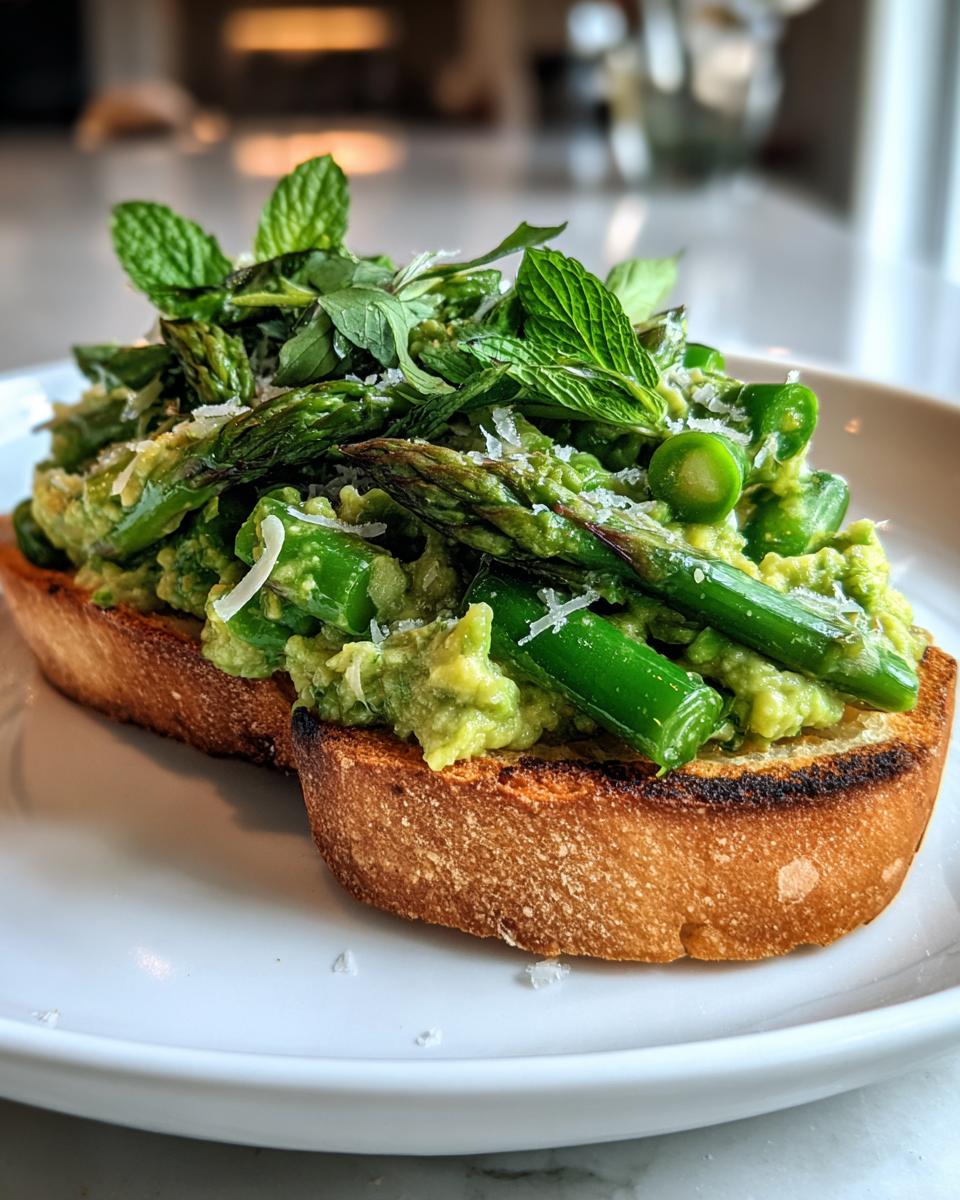 Asparagus and Snap Pea Crostini - detail 2