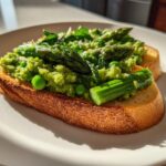 Asparagus and Snap Pea Crostini