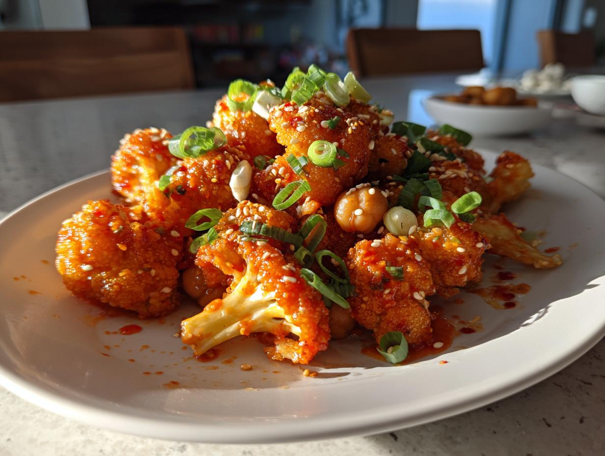 Bang Bang Cauliflower and Chickpeas