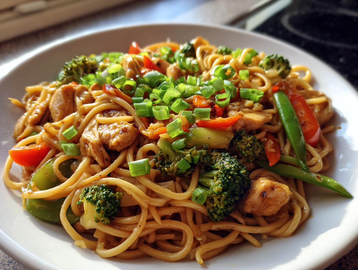 Chicken Lo Mein with Vegetables