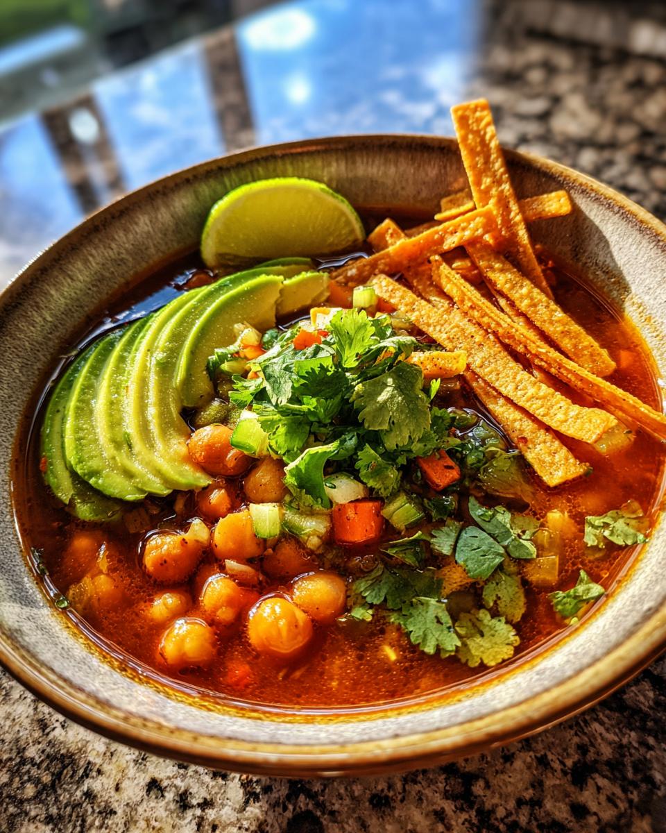 Chickpea Tortilla Soup - detail 2