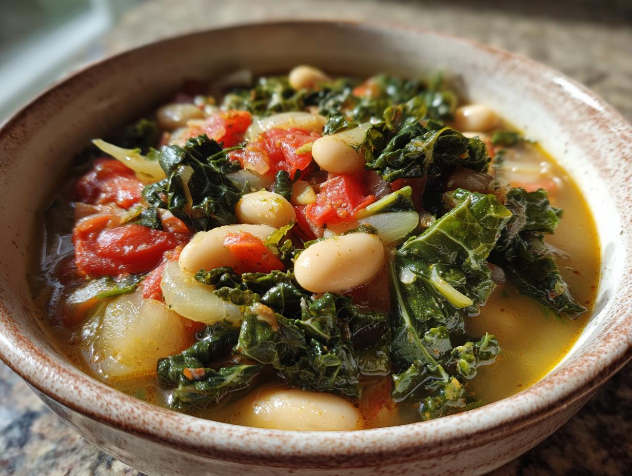 Garlicky White Bean & Kale Stew