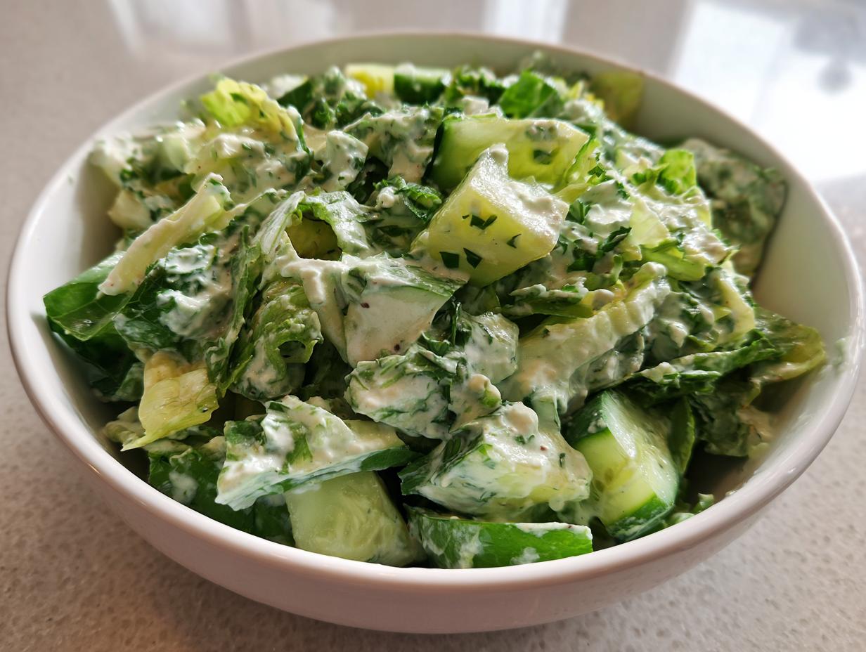 Green Goddess Salad with Creamy Dressing