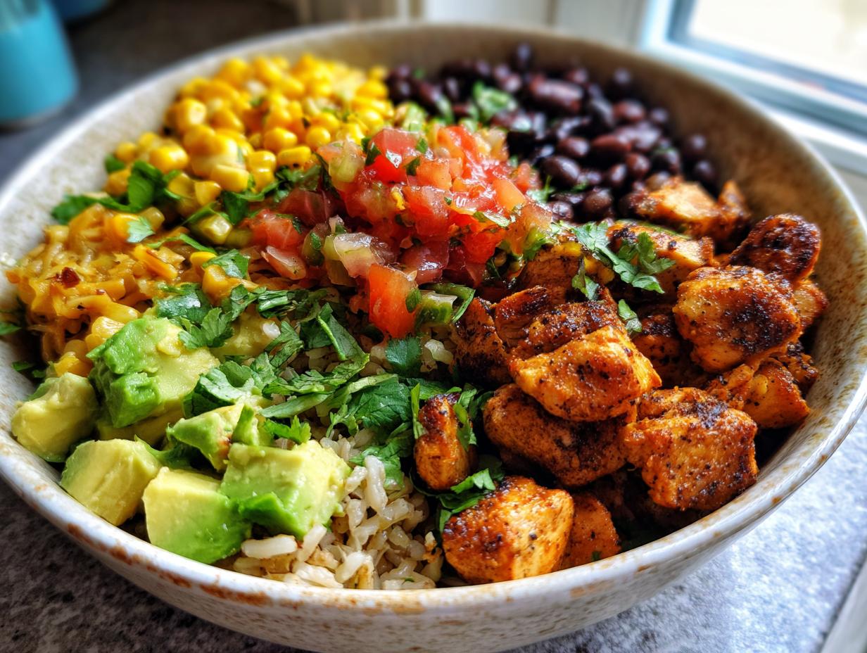 Healthy Burrito Bowl with Chicken
