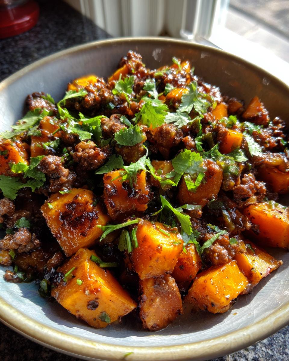 Hot Honey Sweet Potato Beef Bowl - detail 2