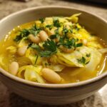 Lemon-Turmeric Cabbage & White Bean Soup