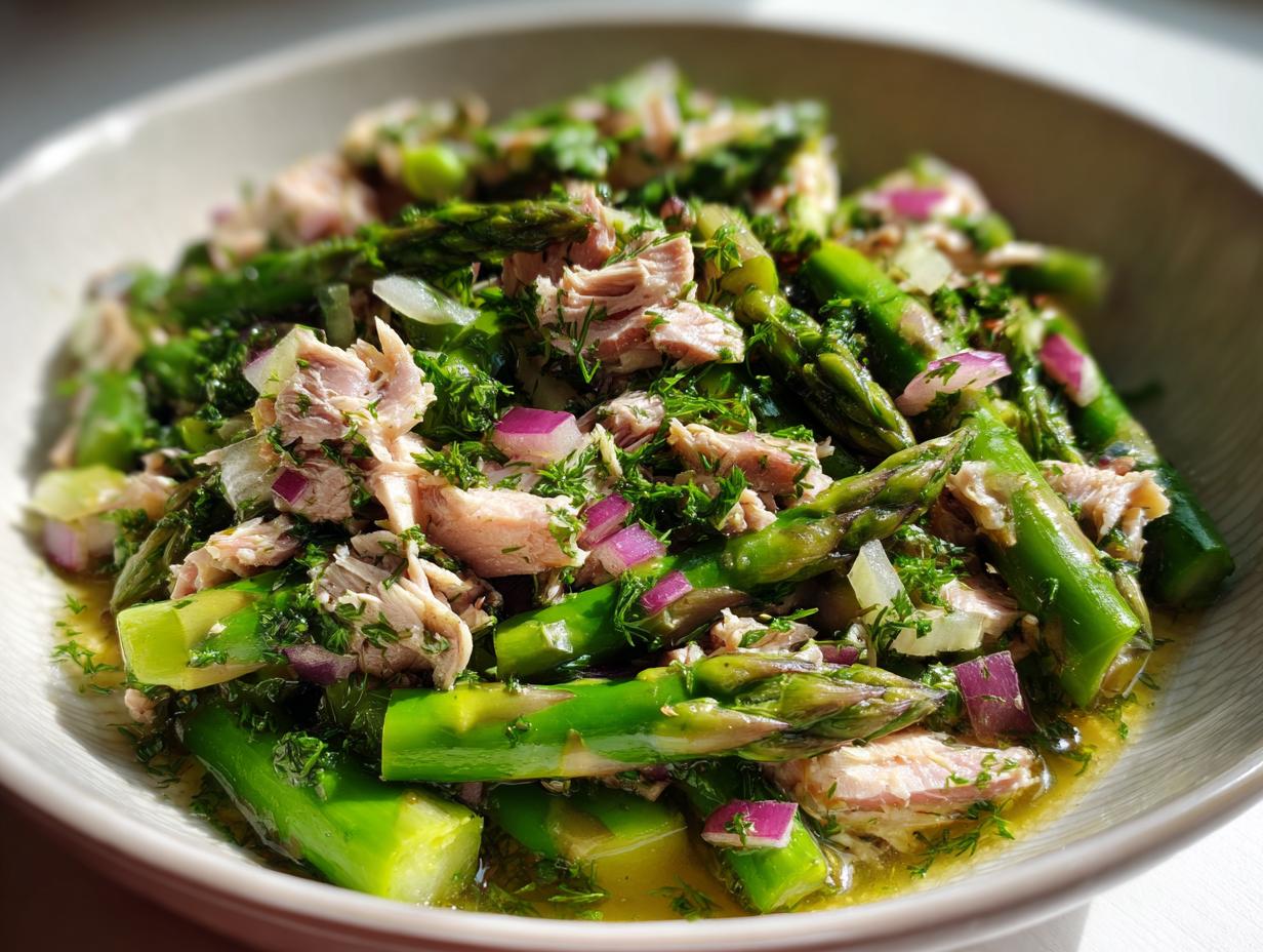 Mackerel Asparagus Salad