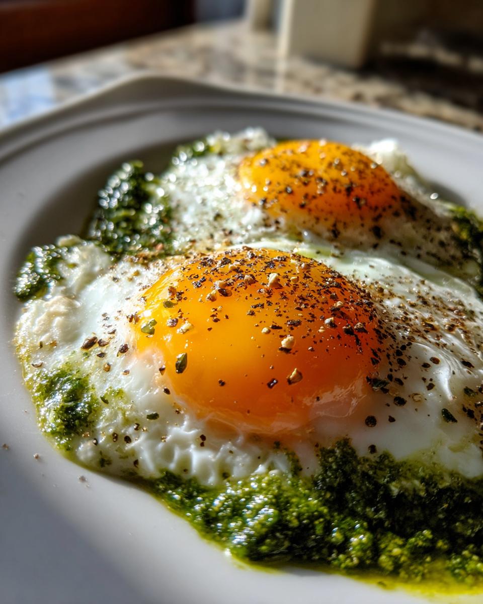 Pesto Eggs - detail 2